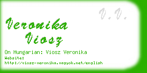veronika viosz business card